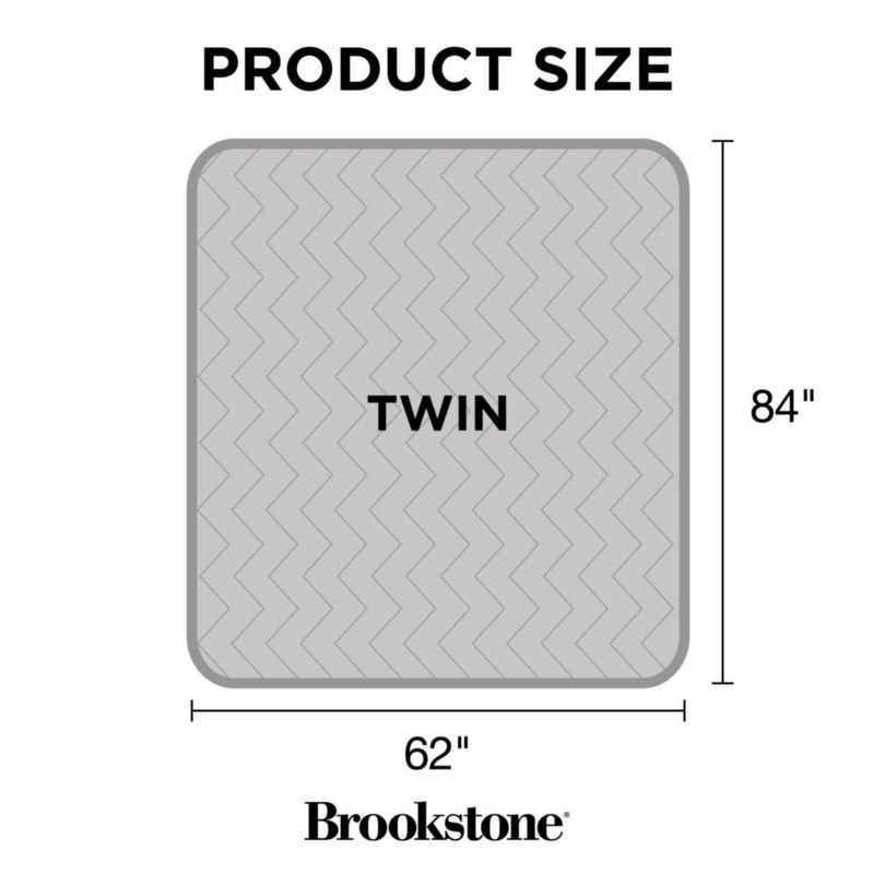 Manta eléctrica de felpa Brookstone Twin 254 cm gris