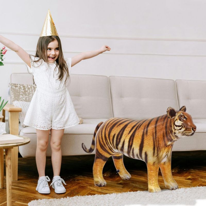 Inflable Tiger Toy Jet Creations 1 unidad 40 cm de largo naranja-amarillo