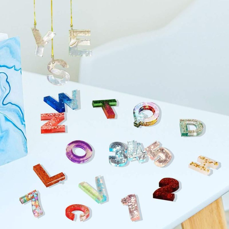 Kit de Moldes de Resina Nupinta 244 piezas – Letras y Números