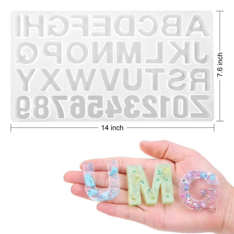 Kit de Moldes de Resina Nupinta 244 piezas – Letras y Números