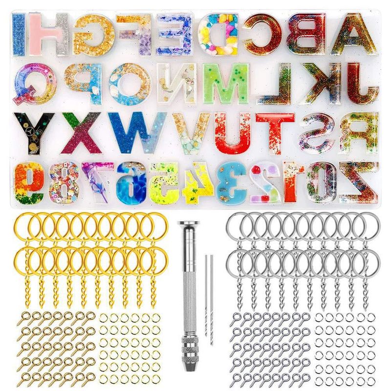 Kit de Moldes de Resina Nupinta 244 piezas – Letras y Números