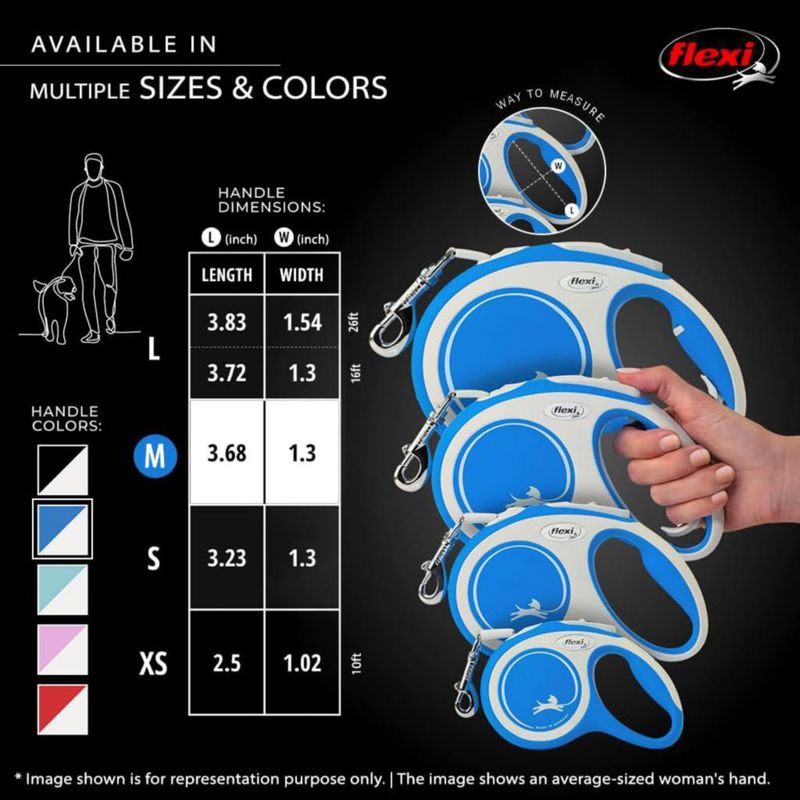 Correa FLEXI Comfort Tape Mediana 4 m Azul