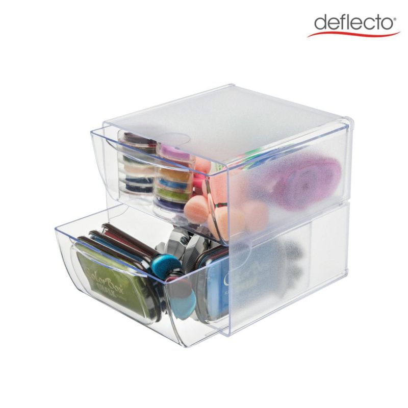 Organizador de Cajones Deflecto 15 x 18 x 15 cm Transparente de 2 Cajones
