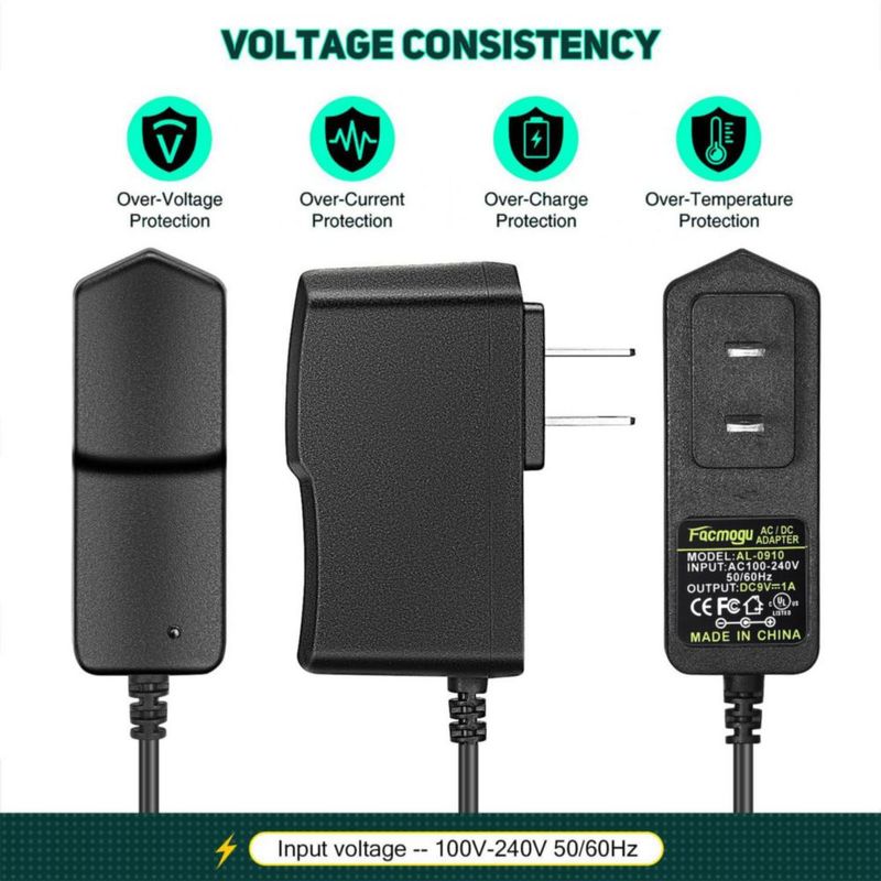 Adaptador de corriente Facmogu 9V/1A 9W 100-240V