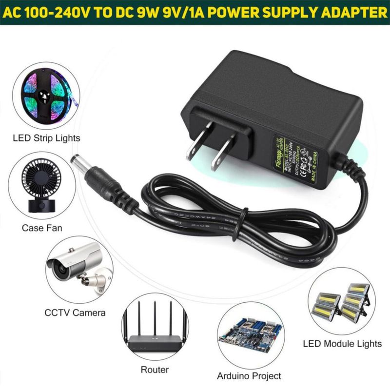 Adaptador de corriente Facmogu 9V/1A 9W 100-240V