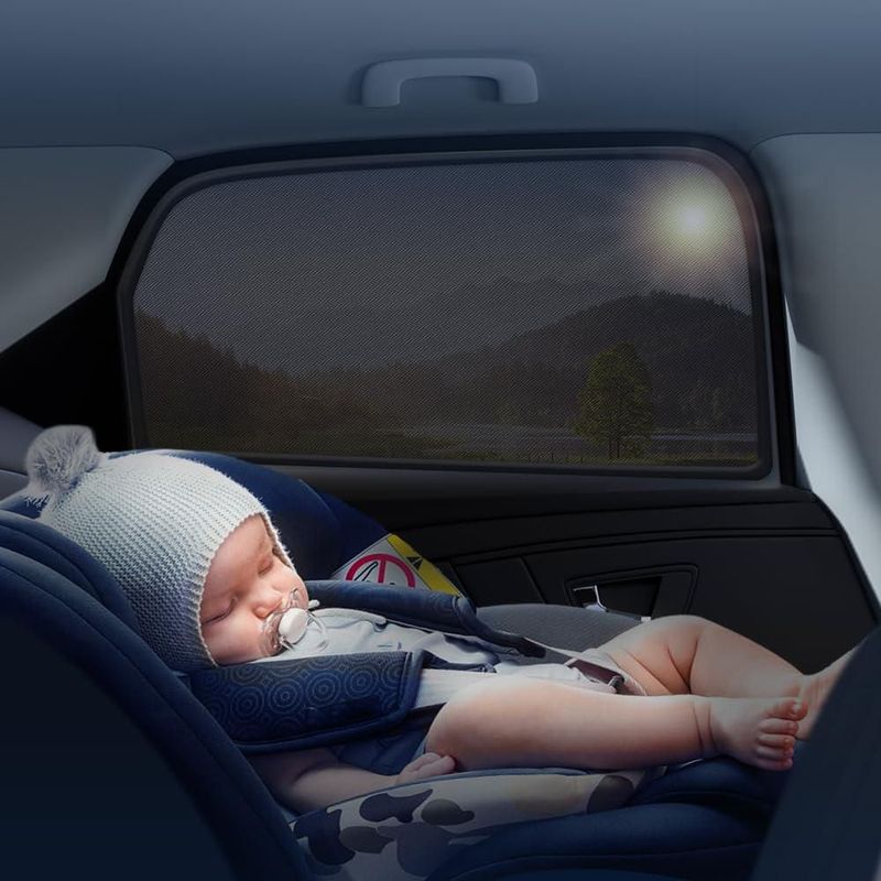 Cortinas magnéticas para ventanilla de coche Aokway 60x50 cm negro paquete de 2