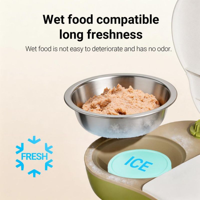 Alimentador Automático Plike 2 Comidas con Temporizador para Gatos y Perros