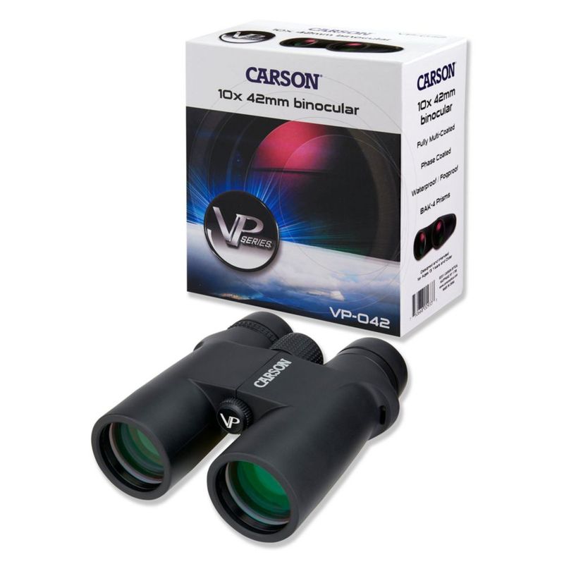 Binoculares Carson serie VP de tamaño completo de 10 x 42 mm a prueba de agua