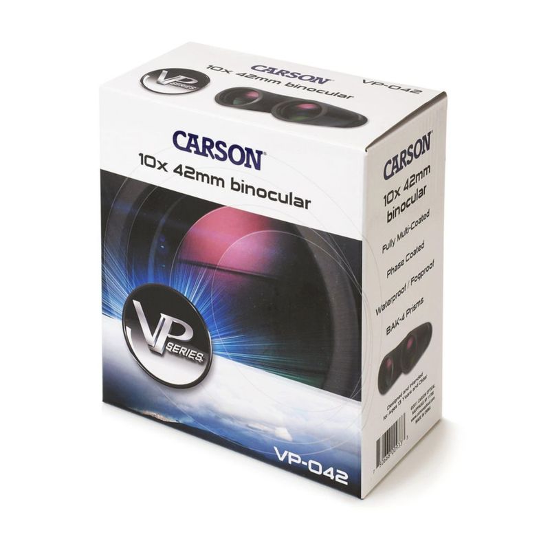 Binoculares Carson serie VP de tamaño completo de 10 x 42 mm a prueba de agua