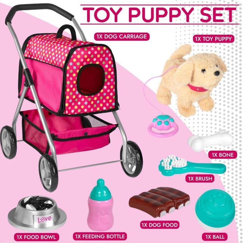 Cochecito Puppy Doll flash n color control remoto electrónico