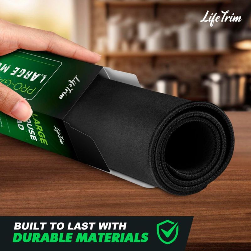 Alfombrilla de ratón LifeTrim 91 cm x 33 cm XL negra - Tapete de escritorio