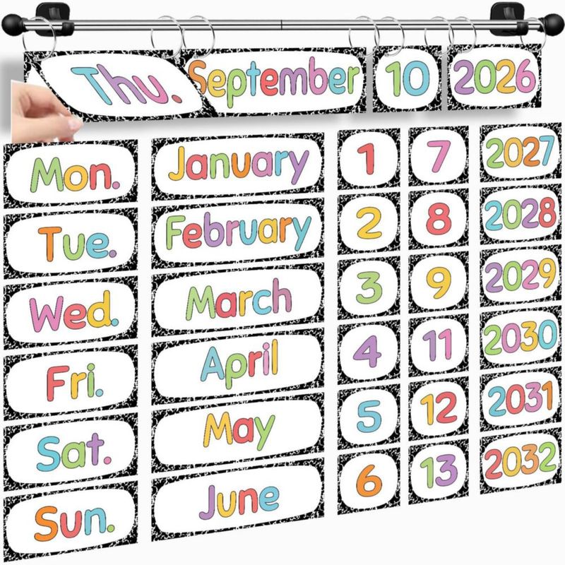 Calendario Kidpet magnético de hoja giratoria 43‑76 cm 2026‑2035