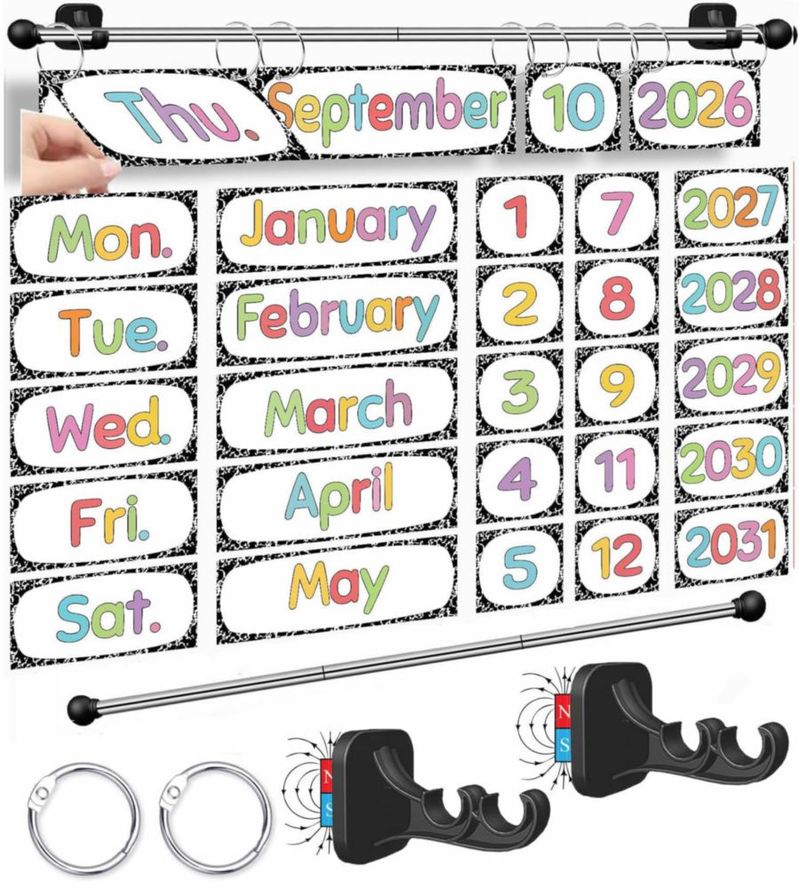 Calendario Kidpet magnético de hoja giratoria 43‑76 cm 2026‑2035