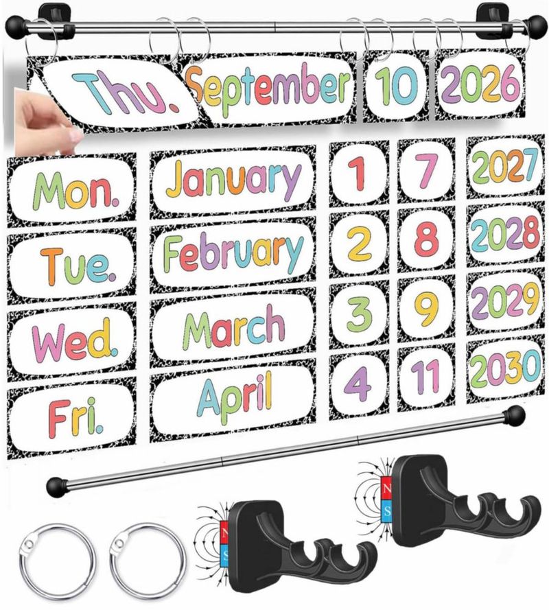 Calendario Kidpet magnético de hoja giratoria 43‑76 cm 2026‑2035