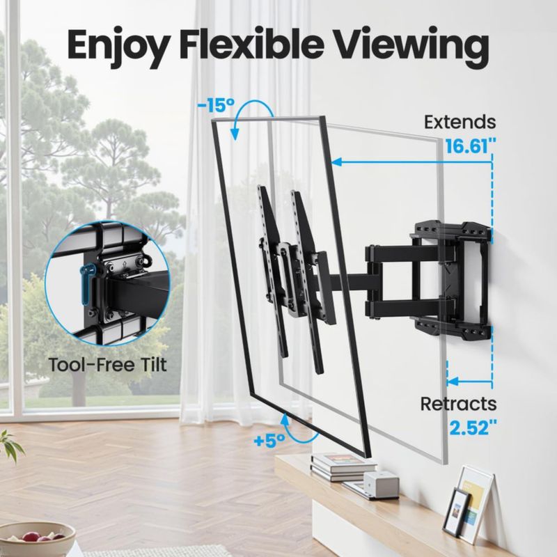 Soporte de pared para televisores USX STAR Full Motion de 37 a 86 pulgadas