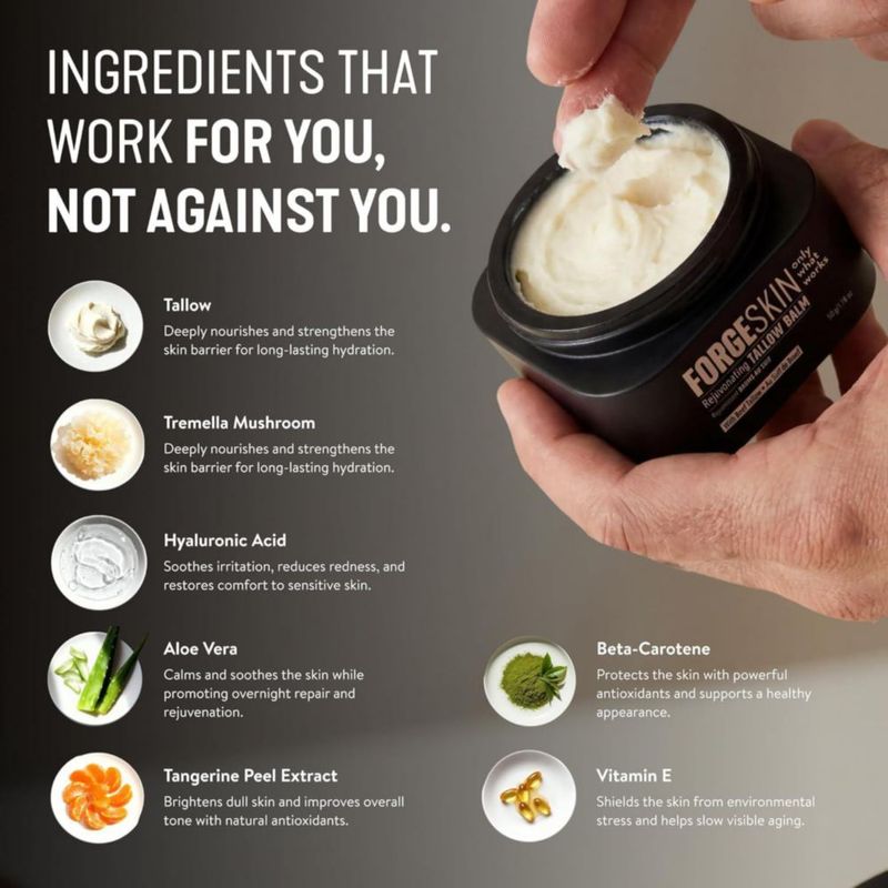 Bálsamo Hidratante Forge Skin con Sebo para Hombres 50 g 6 unidades