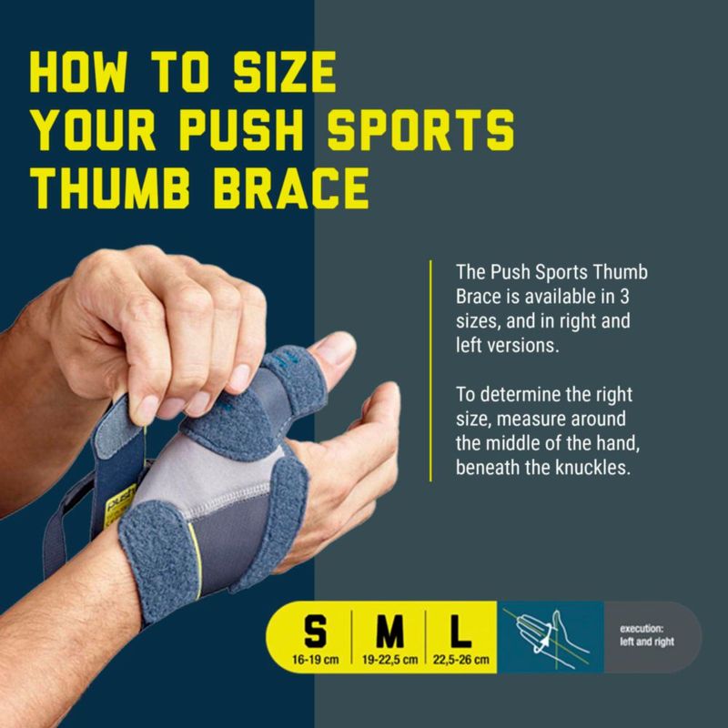 Férula de Pulgar Push Sports Talla Media para Mano Derecha