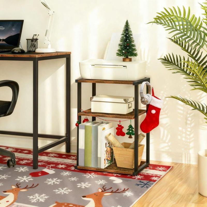 Soporte para impresora HOOBRO 60 cm carrito rodante de 3 niveles