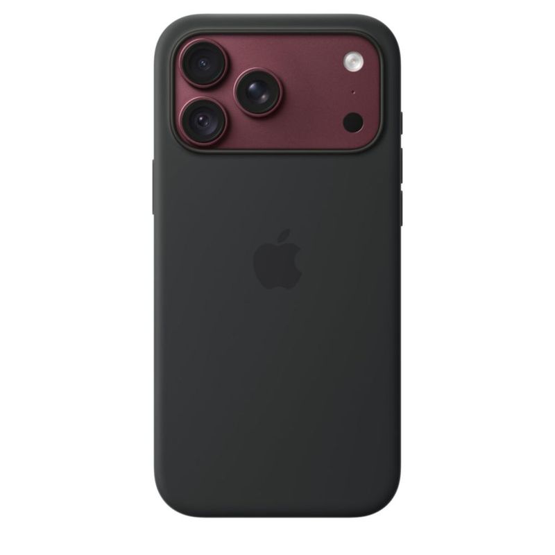 Funda de silicona Apple iPhone 18 Pro Max con MagSafe negra