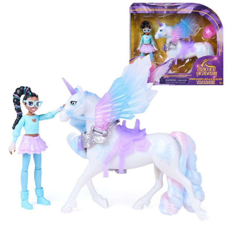 Set de juego Unicorn Academy Layla y Glacier 4+