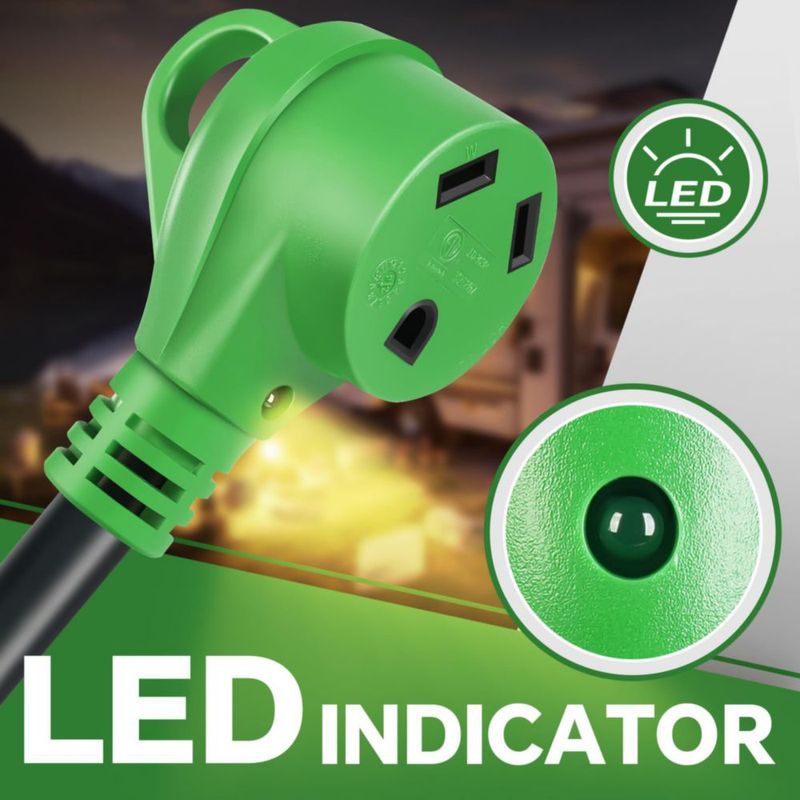 Adaptador RV Sweetglow 30 A a 110 V NEMA 5‑15P/TT‑30R
