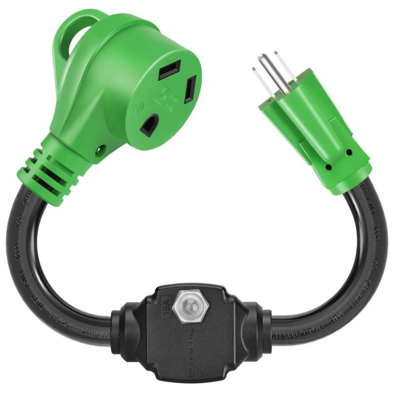 Adaptador RV Sweetglow 30 A a 110 V NEMA 5‑15P/TT‑30R