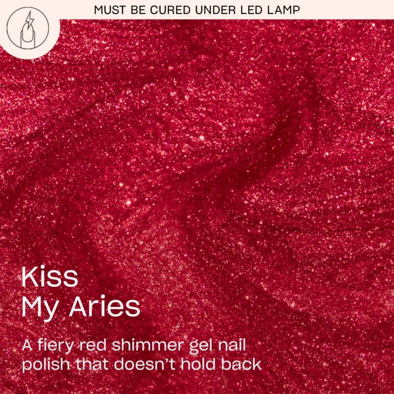 Esmalte de uñas en gel OPI GelColor Kiss my Aries Rojo brillante con destellos