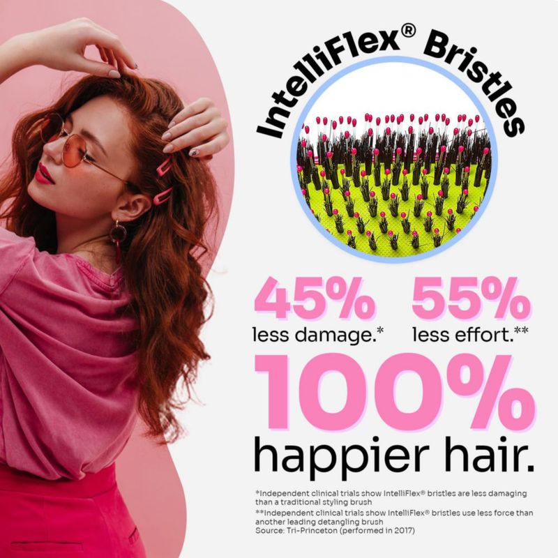 Cepillo para el cabello Wet Brush Shine Enhancer cerdas ultrasuaves de color rosa