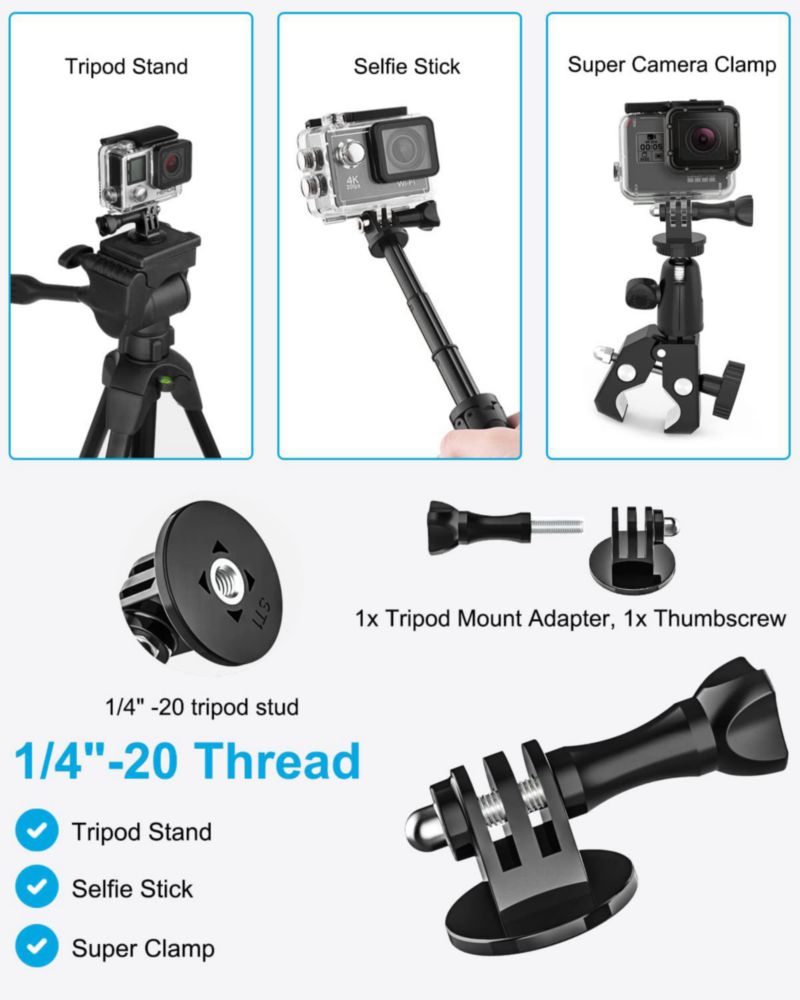 Soporte para Tablet woleyi con Abrazadera de 9.5-14.5" y Tornillo 1/4"