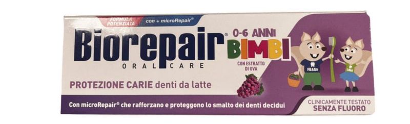 Pasta dental Biorepair Kids 50 ml sabor uva – pack de 3