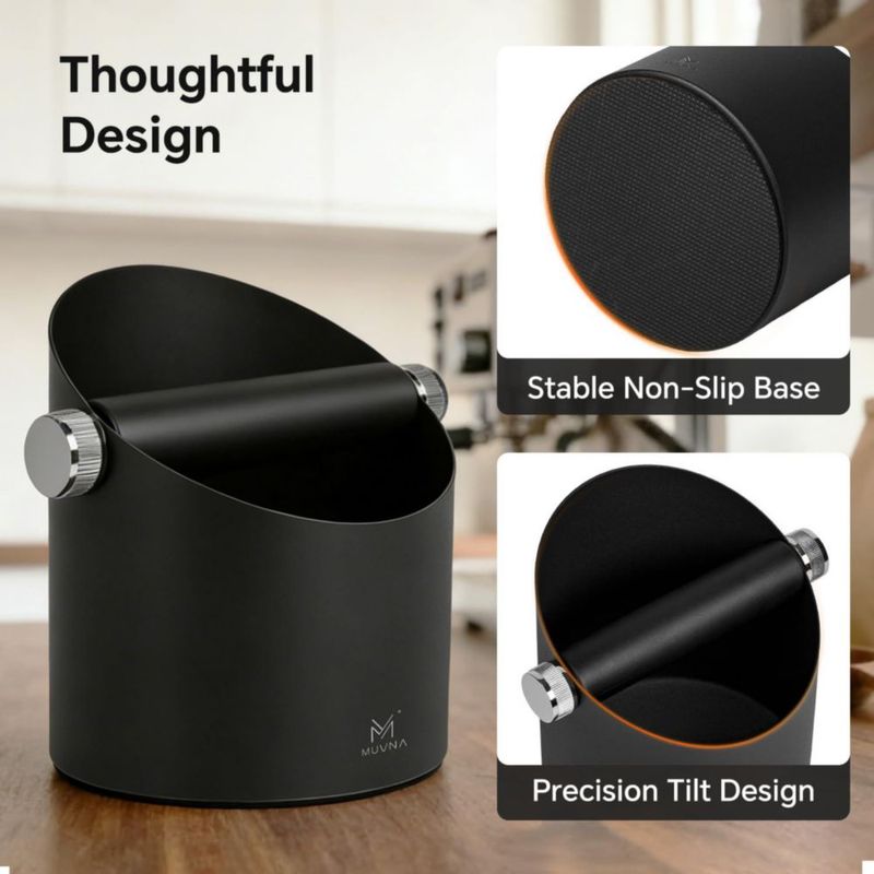 Caja para Posos MUVNA Compacta de Acero Negro Antisalpicaduras