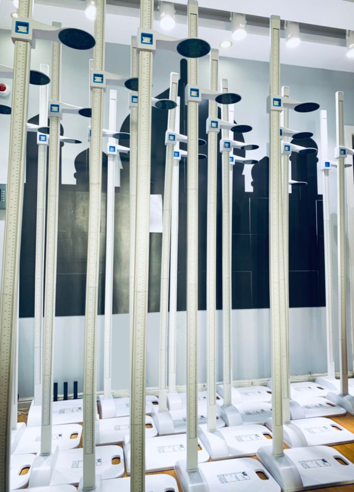 Barra de altura portátil FAFAGLGL 20‑210 cm de aleación de aluminio
