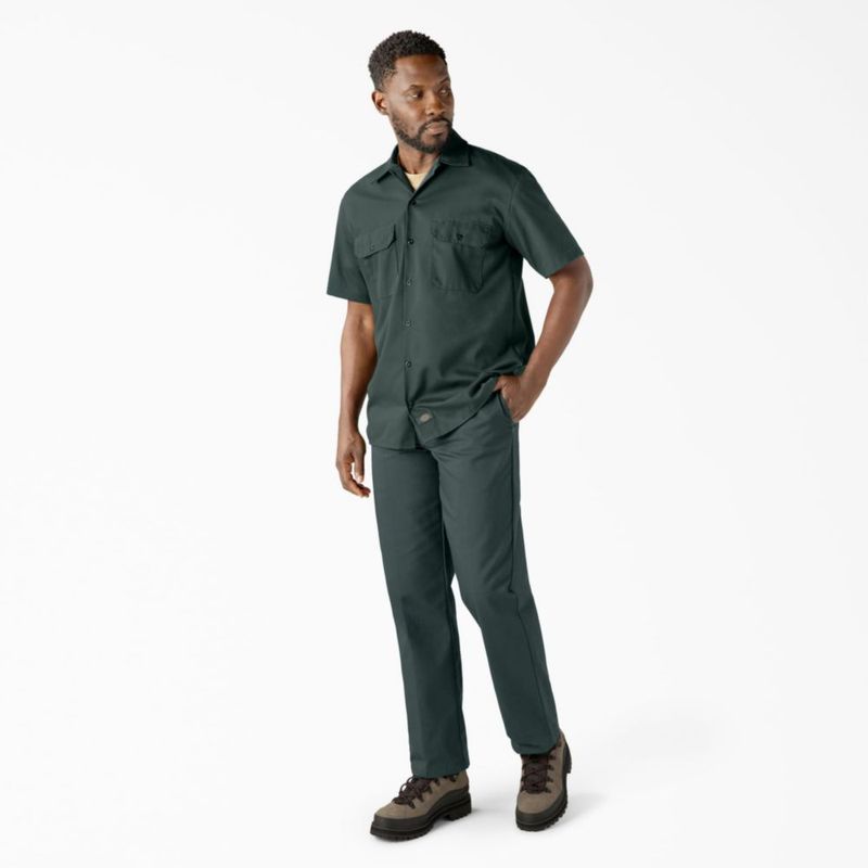 Camisa Dickies Verde Cazador XL Manga Corta