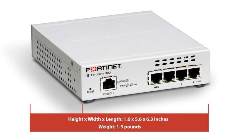 Dispositivo de Seguridad de Red Firewall Fortinet FortiGate 30G