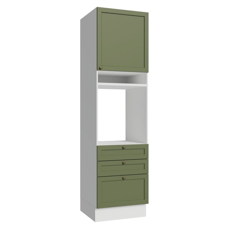 Mueble Para Horno Y Microondas Madesa Vik 60cm 3 Cajones BV