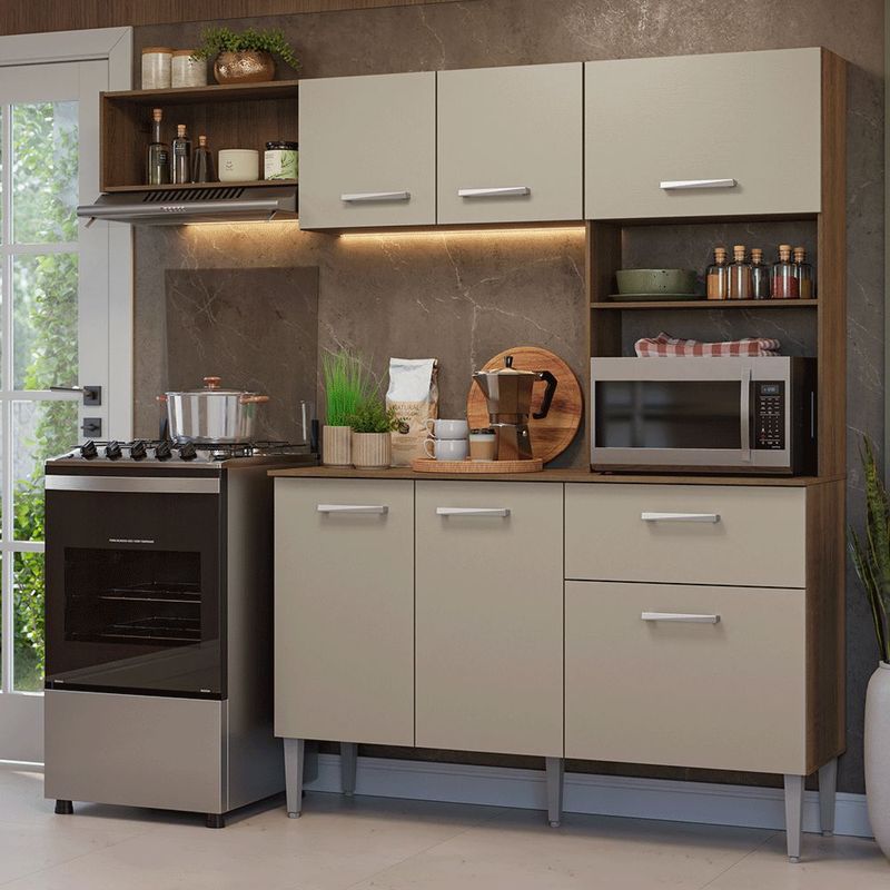 Cocina Integral Completa Modular Madesa Aura 196cm MC 01