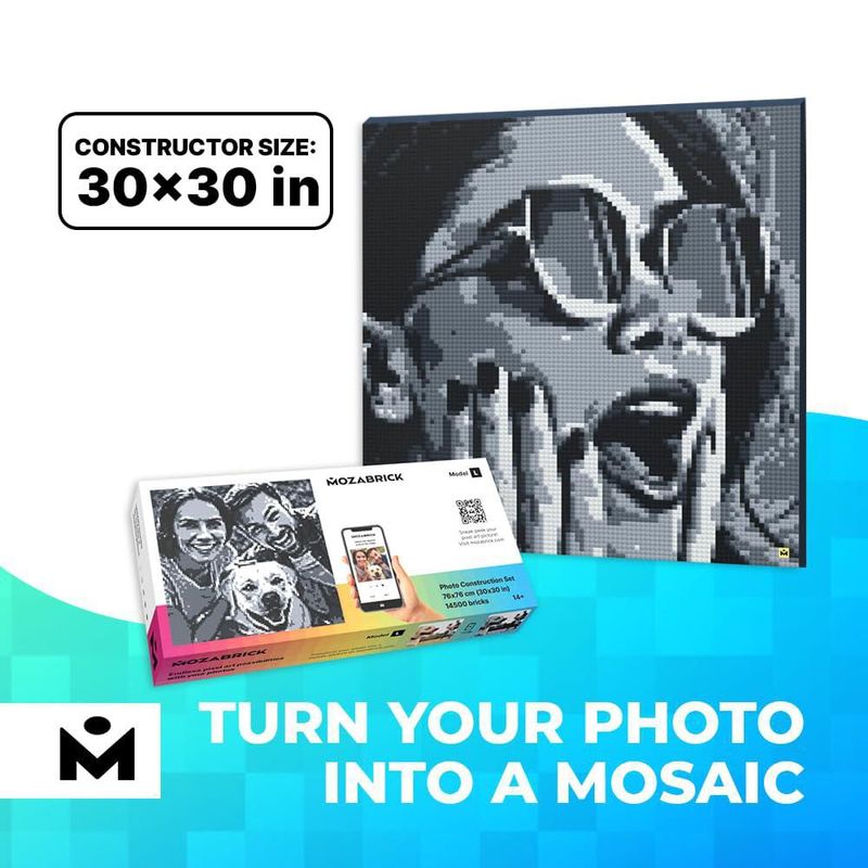 Kit de Mosaico MOZABRICK 76 x 76 cm DIY Set de Construcción de Foto