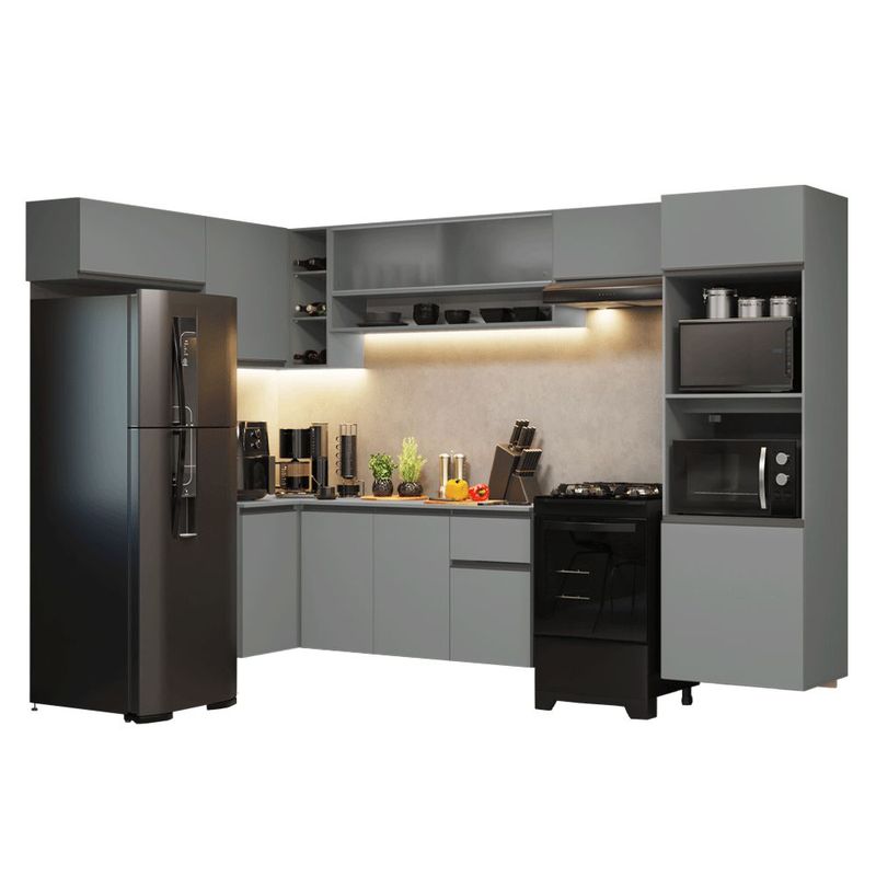 Cocina integral completa modular madesa nice 465cm gris 06