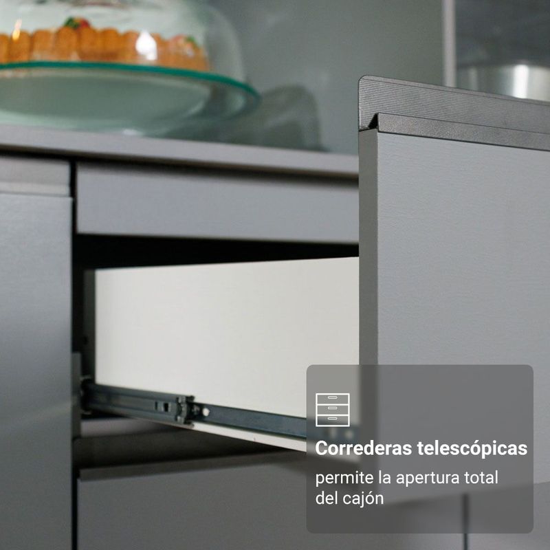 Cocina integral completa modular madesa nice 465cm gris 06