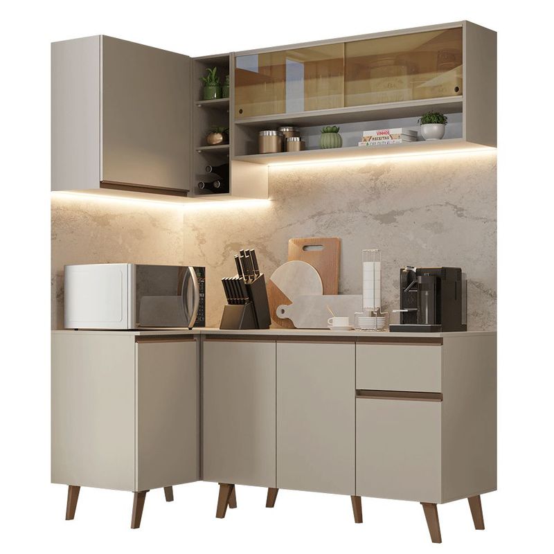 Cocina integral completa modular madesa nice 265cm crema 01