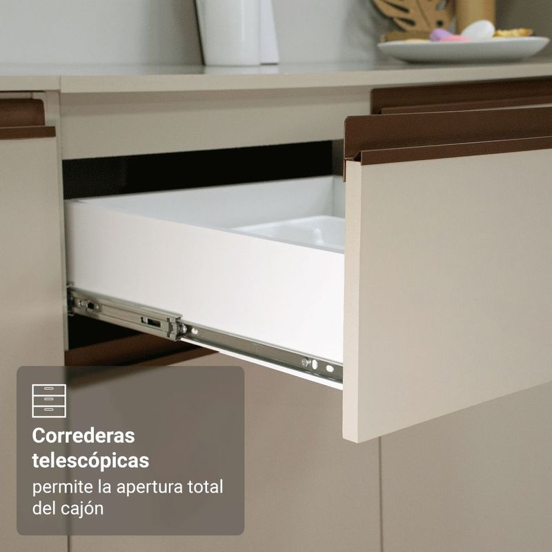 Cocina integral completa modular madesa nice 265cm crema 01