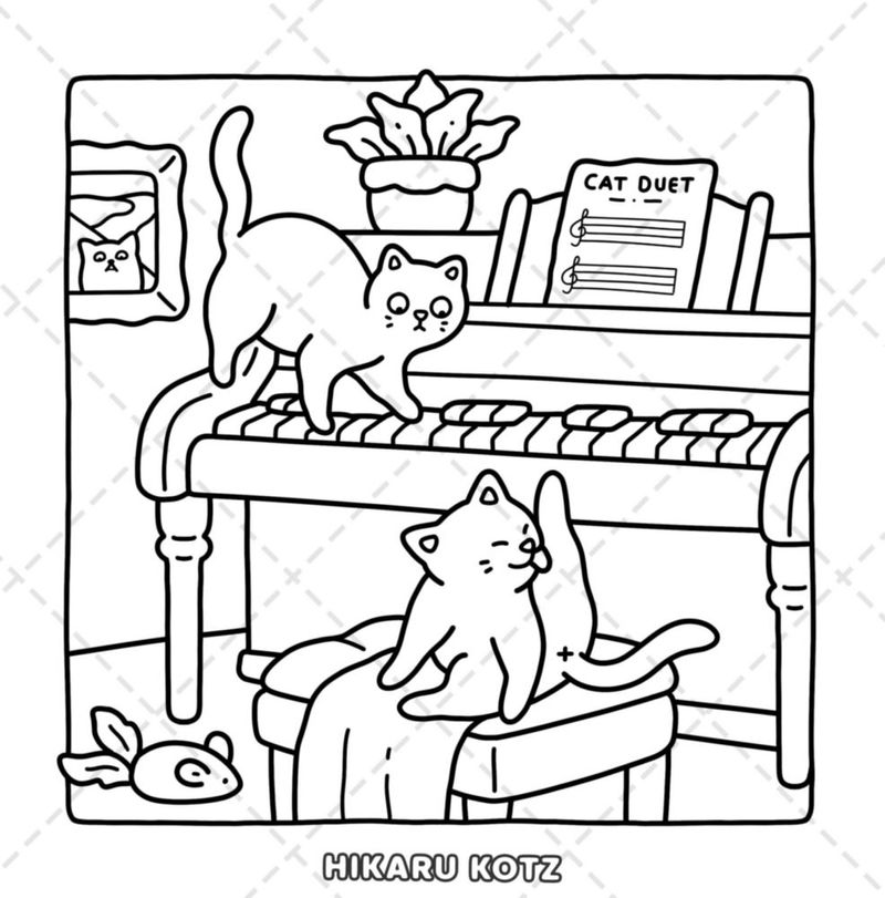 Libro para colorear "Naughty Cats: Cattitude" de Harmo Press