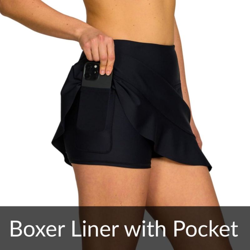 Falda de baño Hurley para mujer con cintura alta y control del abdomen