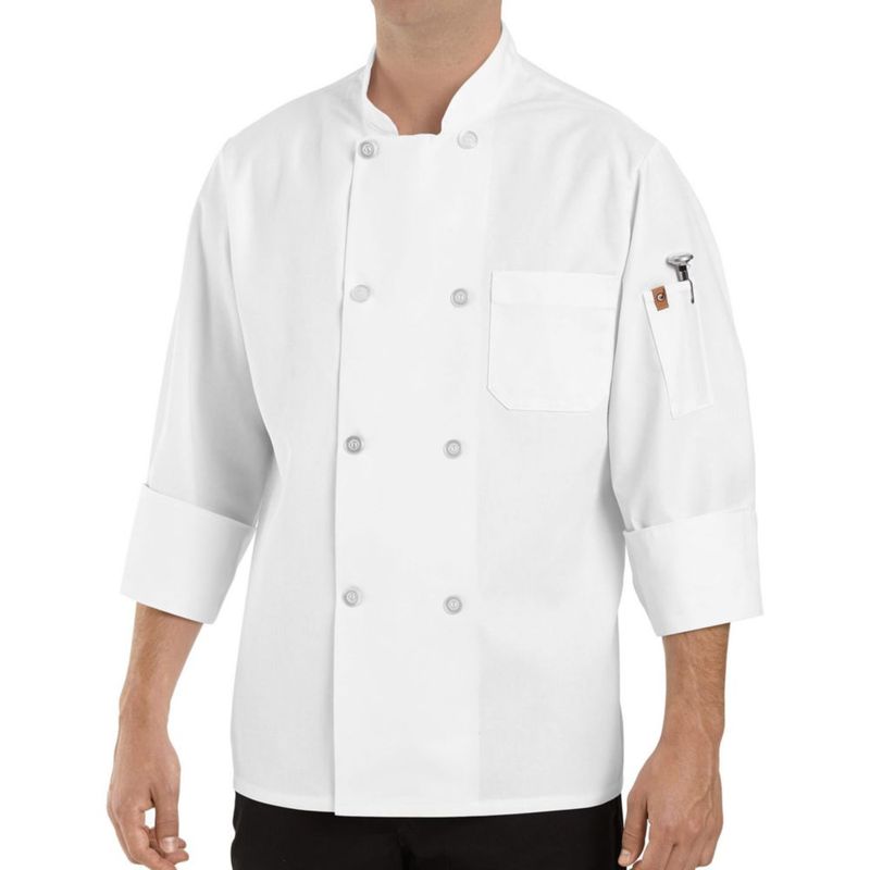 Bata de Chef Chef Designs Talla Extra Grande Blanca con 8 Botones