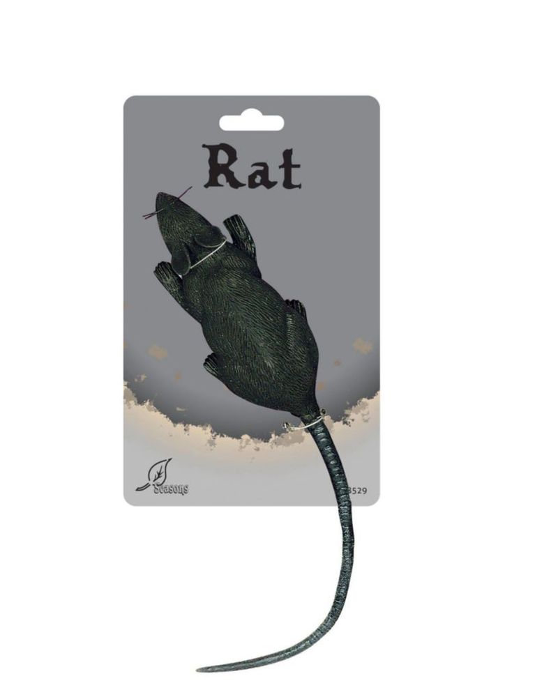 Ratón de Goma Realista Negro Seasons 30 cm