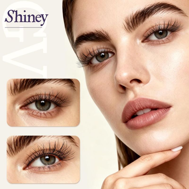 Pestañas postizas GlowVane 8 mm Brillantes Naturales y Curvadas