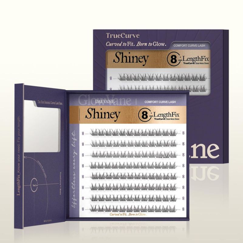Pestañas postizas GlowVane 8 mm Brillantes Naturales y Curvadas