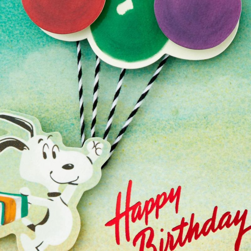 Tarjeta de cumpleaños Hallmark 13 cm Snoopy ¡Disfruta tu día!