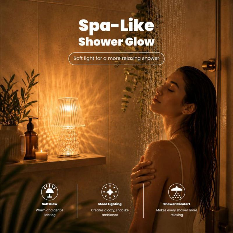 Lámpara de ducha Sano Skin recargable impermeable y sin cables