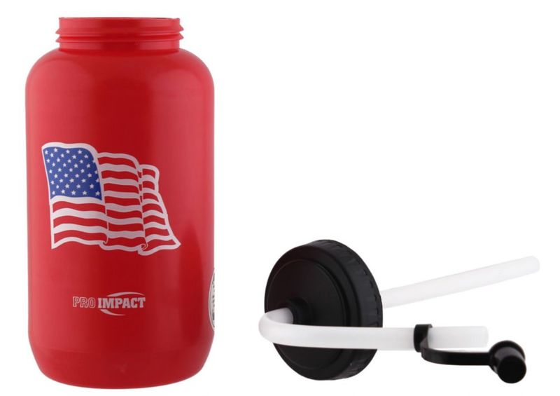 Botella Pro Impact 1000 ml LDPE libre de BPA con pajilla